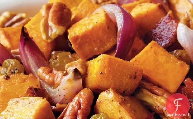 Insalata di patate dolci con pancetta Vinaigrette