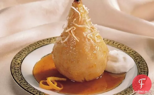 Pere con salsa di acero a cottura lenta