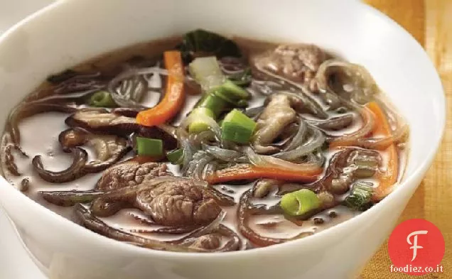Zuppa asiatica di manzo e Noodle
