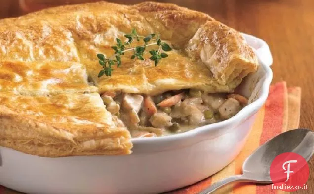 Torta di pollo con crosta traballante