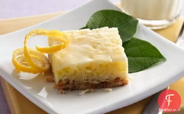 Barrette glassate al limone e cocco