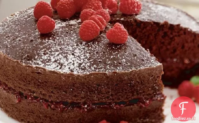 Torta di lamponi al cioccolato