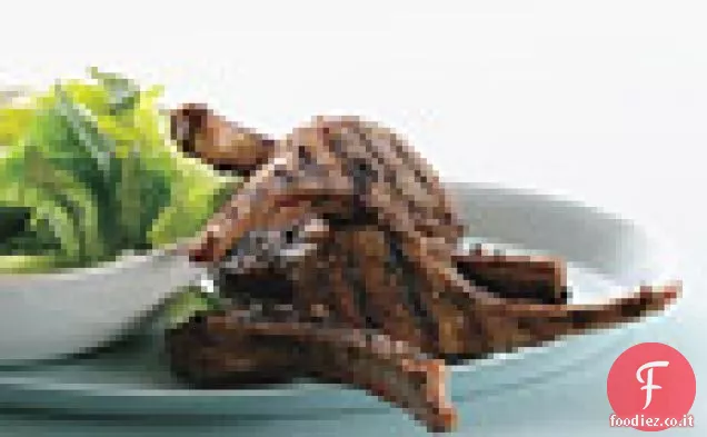 Costolette di agnello libanese con lattuga al limone