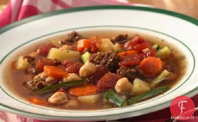 Zuppa di verdure salsiccia italiana facile da cuocere a fuoco lento