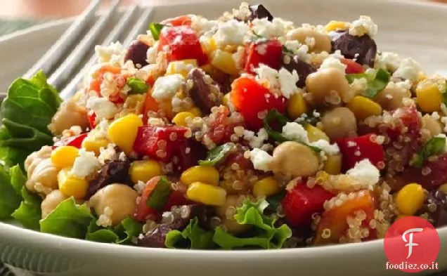 Quinoa e insalata di verdure (senza glutine)