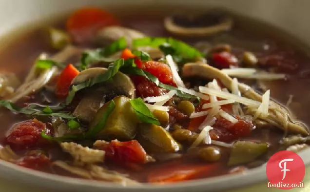 Zuppa di lenticchie di pollo italiana a cottura lenta