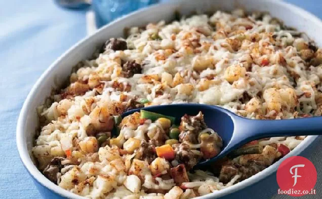 Casseruola di manzo e patate a strati