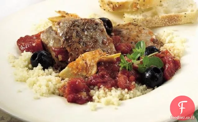 Stufato di pollo mediterraneo a cottura lenta