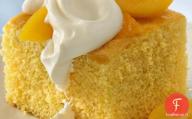 Pesche e Torta alla crema