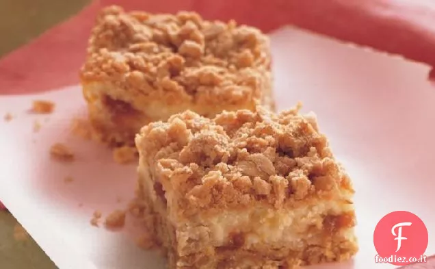 Barrette di cheesecake al rabarbaro