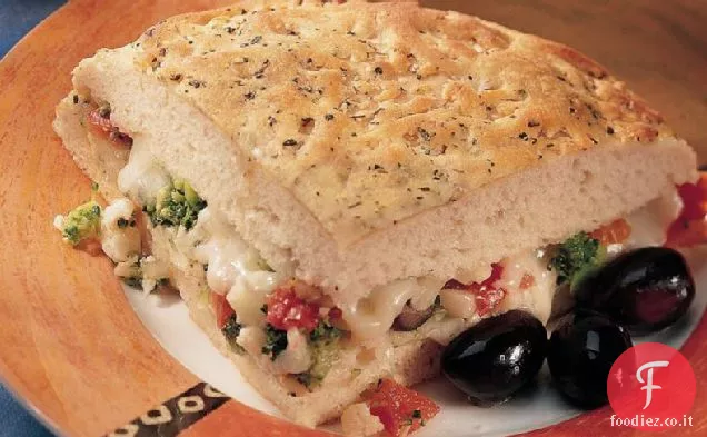 Panino con Focaccia di verdure