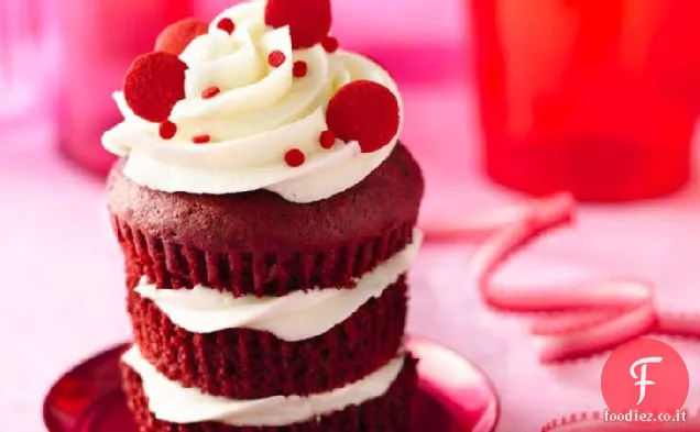 Cupcakes tripli in velluto rosso