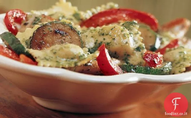 Ravioli al Pesto con Pollo
