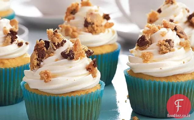 Cupcakes al biscotto con gocce di cioccolato