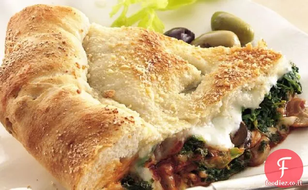 Torta di pizza agli spinaci