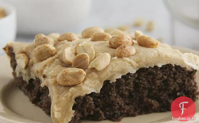 Torta al cioccolato con glassa al burro di arachidi