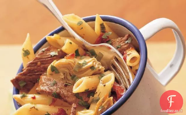 Penne con Carne di manzo e Pomodori secchi