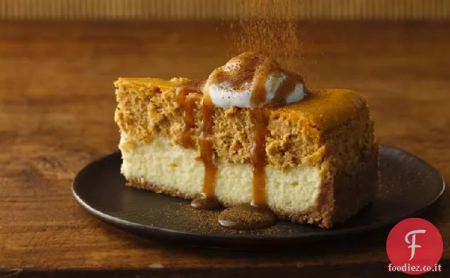 Cheesecake di zucca con salsa al caramello
