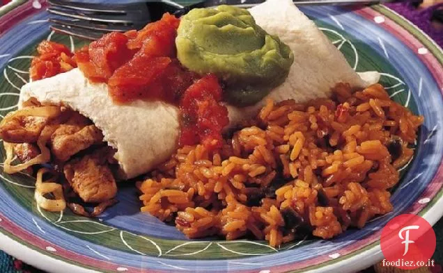 Fajitas di pollo alla griglia