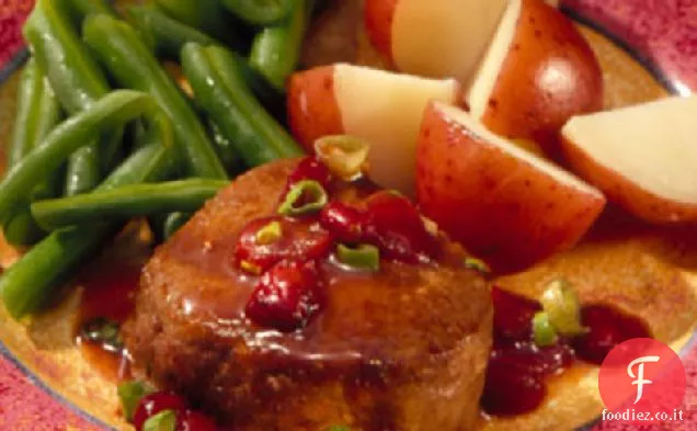 Cervo con salsa di mirtilli rossi