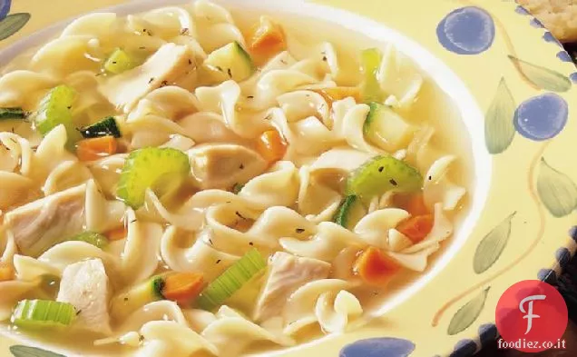 Raccogliere zuppa di pollo Noodle