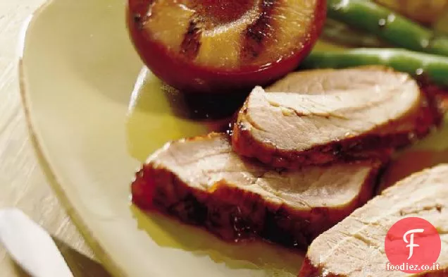 Filetto di maiale alla griglia con prugne