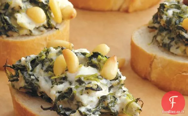 Crostini di spinaci e Parmigiano