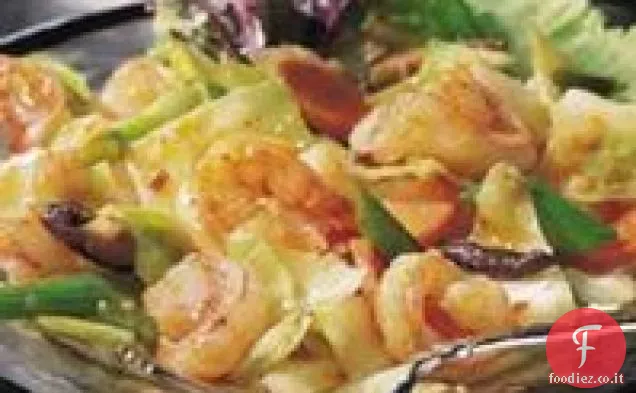 Gamberetti con salsa piccante all'aglio