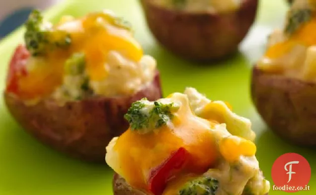 Due volte al forno broccoli e formaggio Morsi di patate