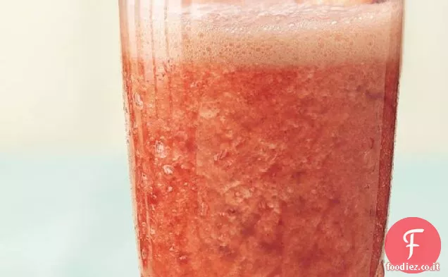 Granita di fragola e rabarbaro