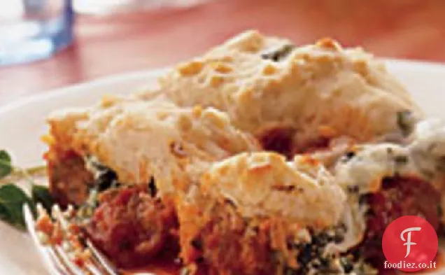 Italiano polpetta e spinaci biscotto cuocere