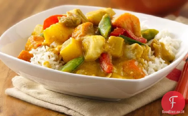 Curry di pollo-Cocco-ananas a cottura lenta