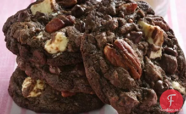 Outrageous doppio cioccolato-Cioccolato bianco Chunk biscotti