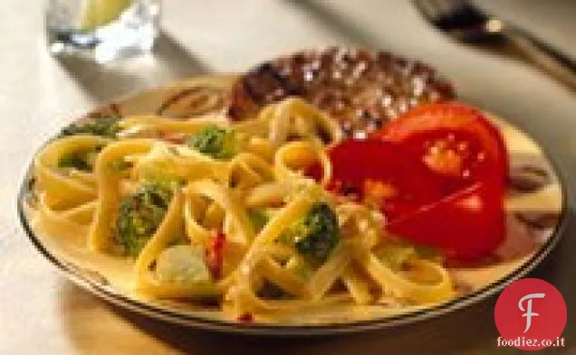 Fettuccine e Broccoli con salsa Cheddar piccante
