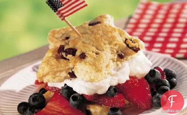 Rosso, bianco e blu Shortcake Stelle