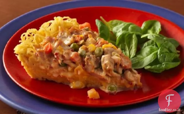 Torta di spaghetti di pollo al formaggio