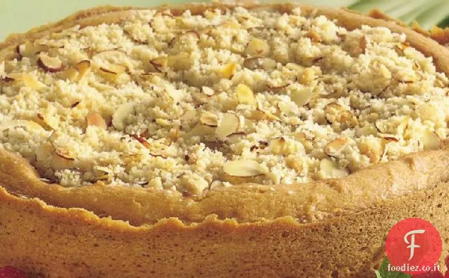 Torta di caffè al formaggio cremoso al lampone