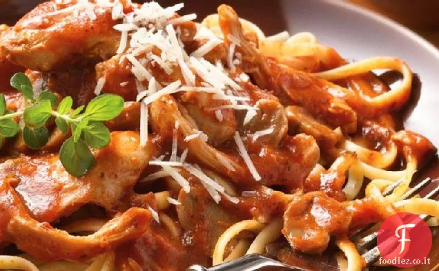 Pollo alla Cacciatora con Linguine