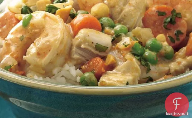 Pollo e gamberetti thailandesi a cottura lenta