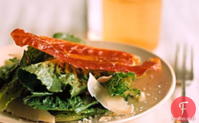 Insalata di Romaine con patatine al Prosciutto