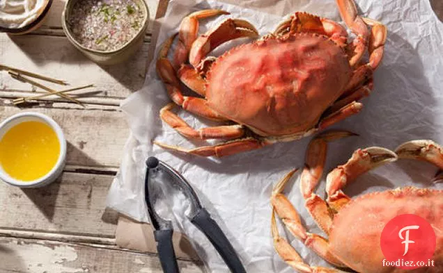 Granchio Dungeness al vapore di base