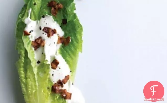Cuori Romaine con salsa di formaggio di capra