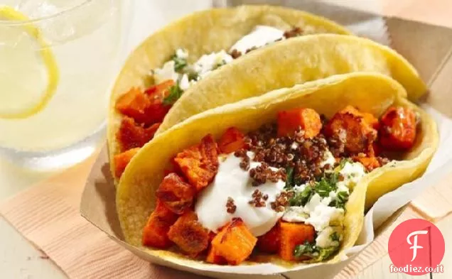 Tacos di patate dolci arrosto Harissa senza glutine