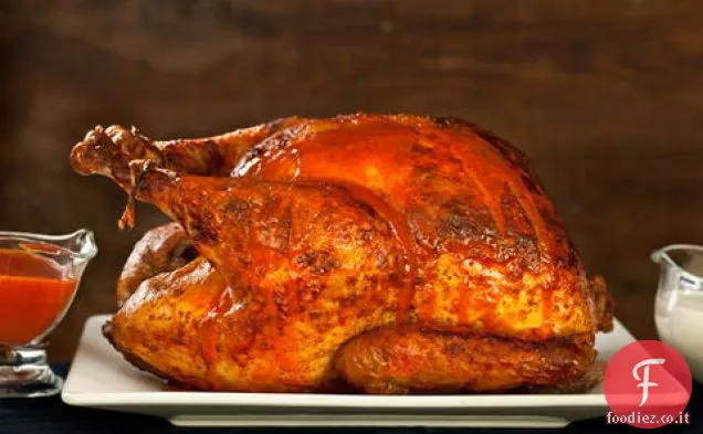 Tacchino arrosto di bufala con salsa di formaggio blu