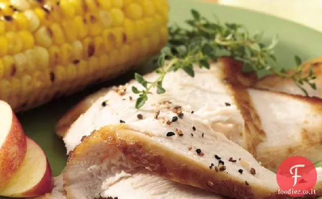Petto di tacchino alla griglia con glassa di miele e mela