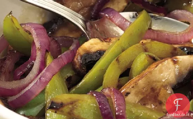 Peperoni Balsamici Grigliati e Funghi