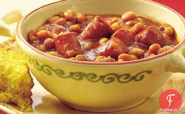 Fagioli e Wieners a cottura lenta