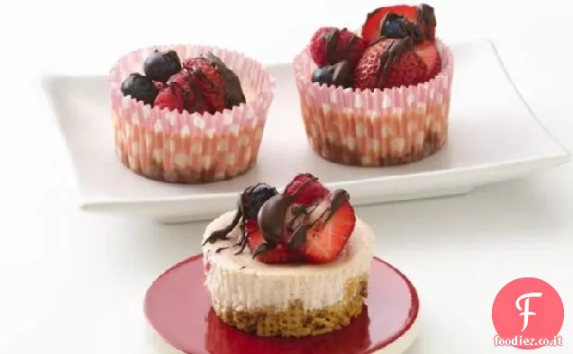 Mini Cheesecake a bacca tripla senza glutine