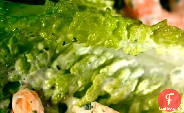 Insalata Romaine con gamberi e verde Dea Dressing