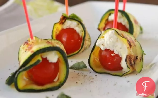 Roll-up con nastro di zucchine alla griglia